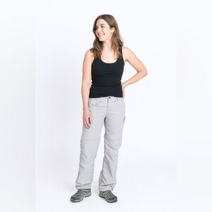 Kuhl Convertible Pants Zip Off 2-1 Hiking Outdoors‎ Womens Size 10 Tan Nylon